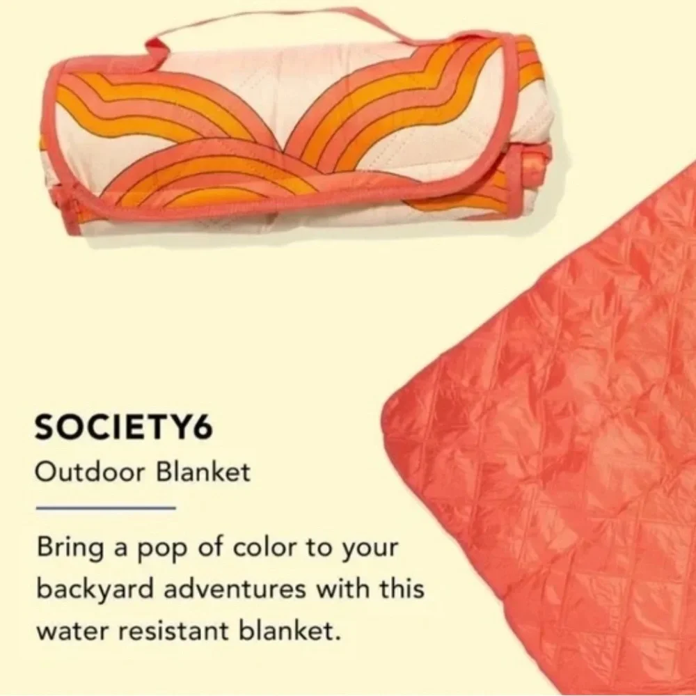 NWT 🏖️ Society6 Picnic Blanket - Picture 4 of 6